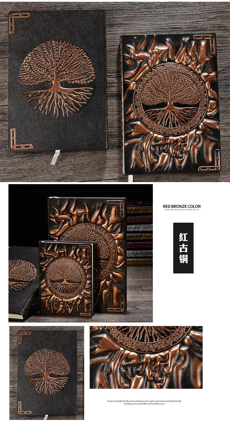 Tree of Life Leather Journal | Embossed Travel Notebook