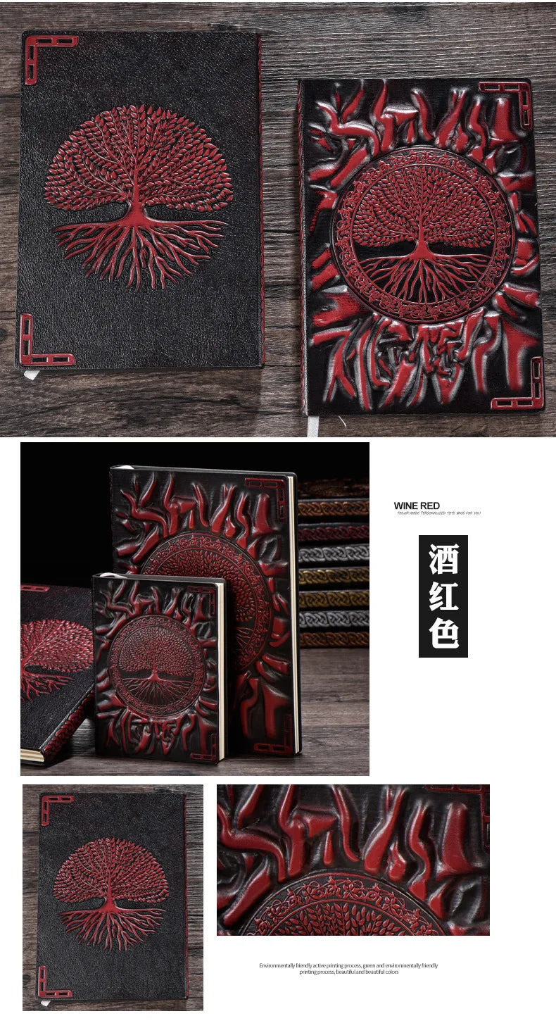 Tree of Life Leather Journal | Embossed Travel Notebook