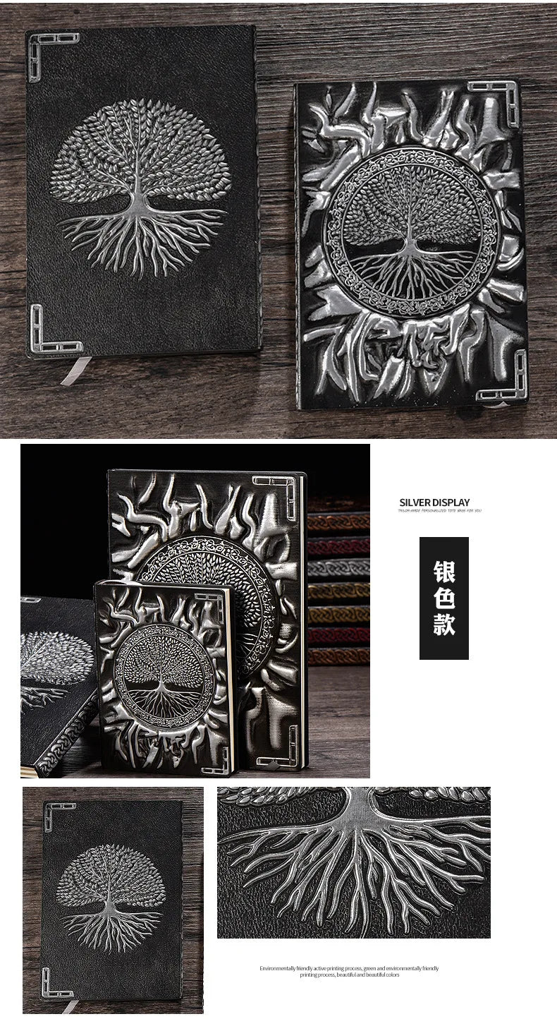 Tree of Life Leather Journal | Embossed Travel Notebook