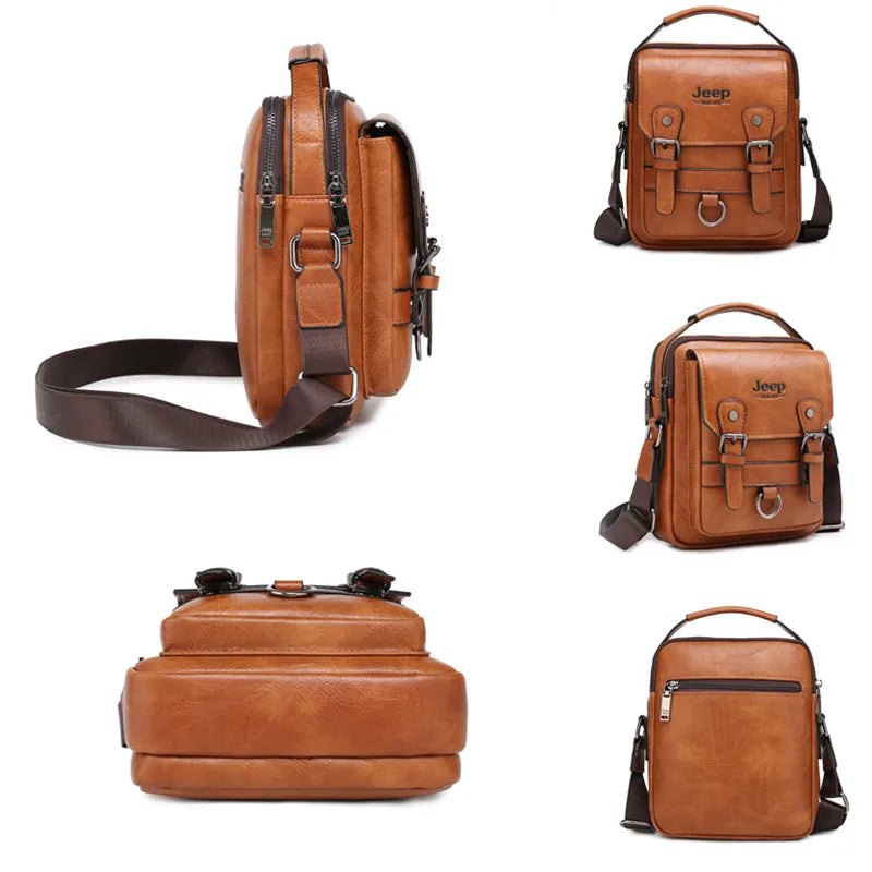 Genuine Leather Crossbody Travel / Work Bag