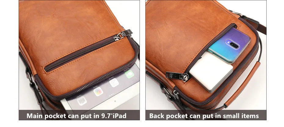 Genuine Leather Crossbody Travel / Work Bag