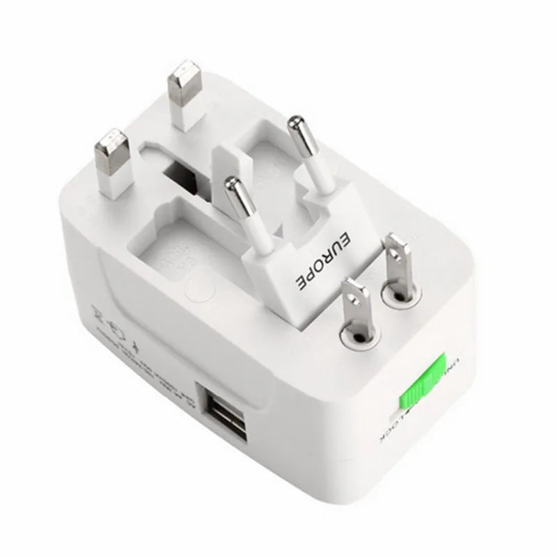 All-in-One Universal Travel Adapter | 2 USB + 1 Type-C | AU/US/UK/EU Plug