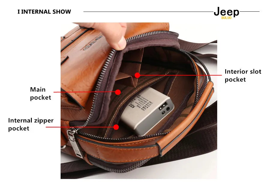 Genuine Leather Crossbody Travel / Work Bag