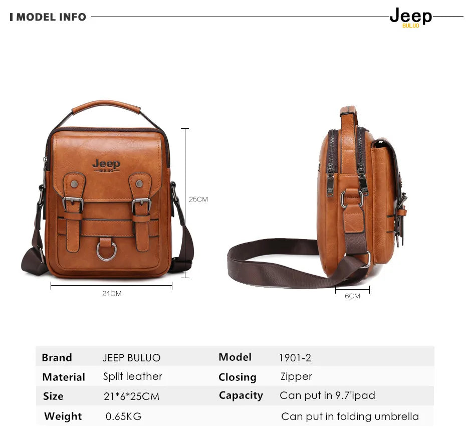 Genuine Leather Crossbody Travel / Work Bag