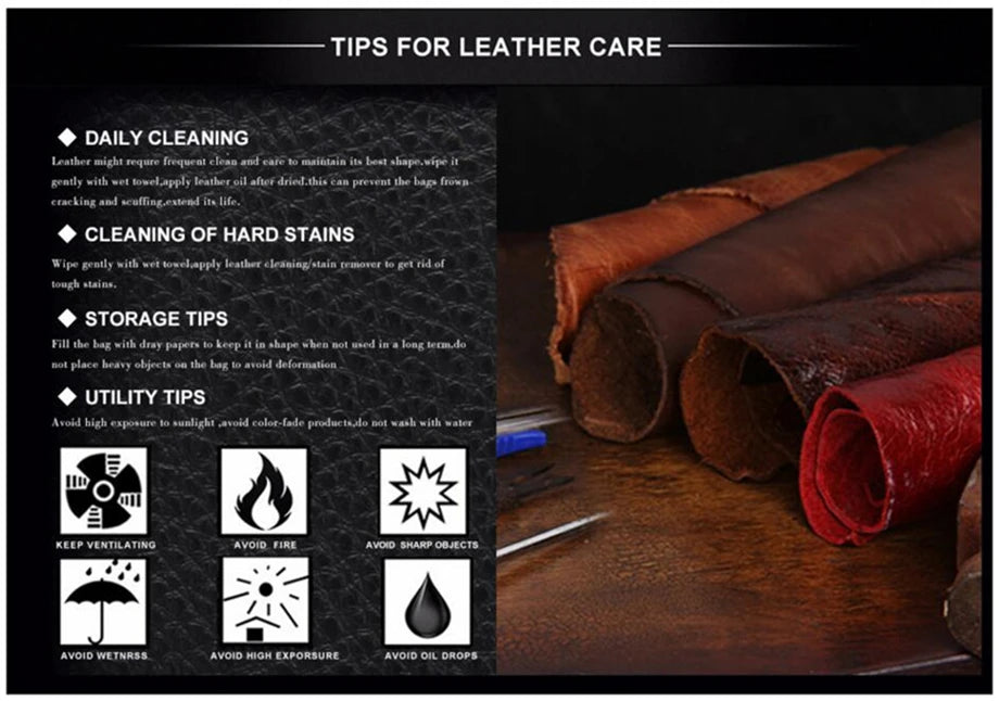 Genuine Leather Crossbody Travel / Work Bag
