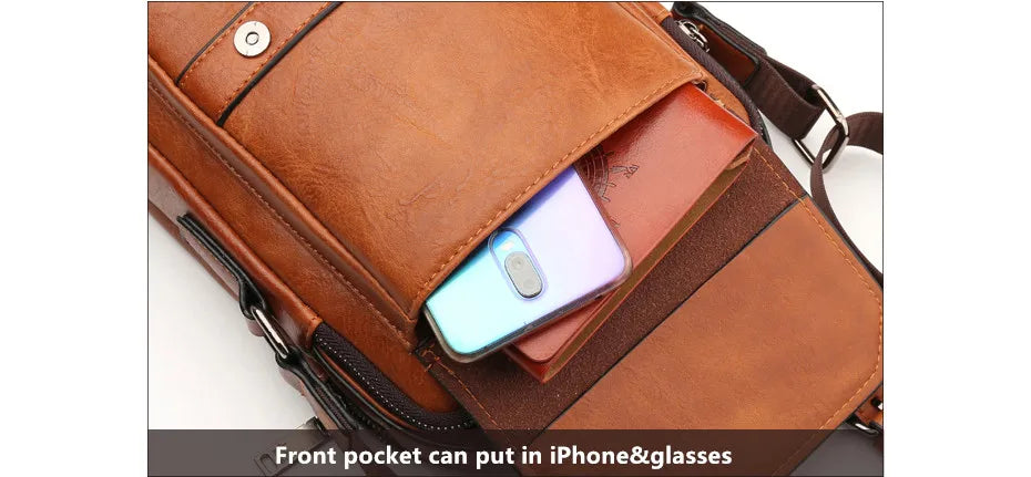 Genuine Leather Crossbody Travel / Work Bag