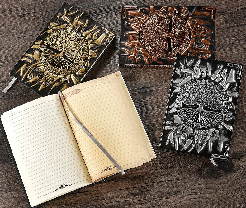 Tree of Life Leather Journal | Embossed Travel Notebook