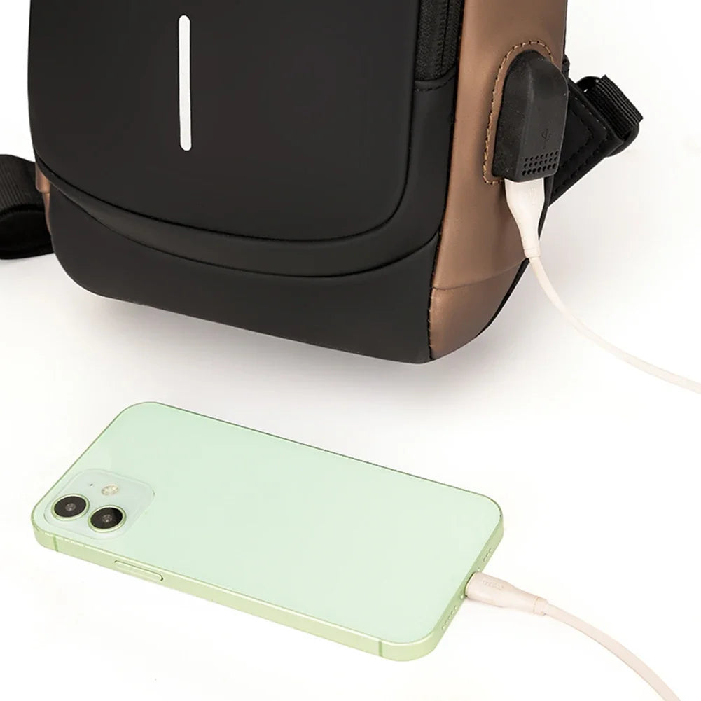 Anti-Theft USB Crossbody Sling | Urban Travel Chest Bag