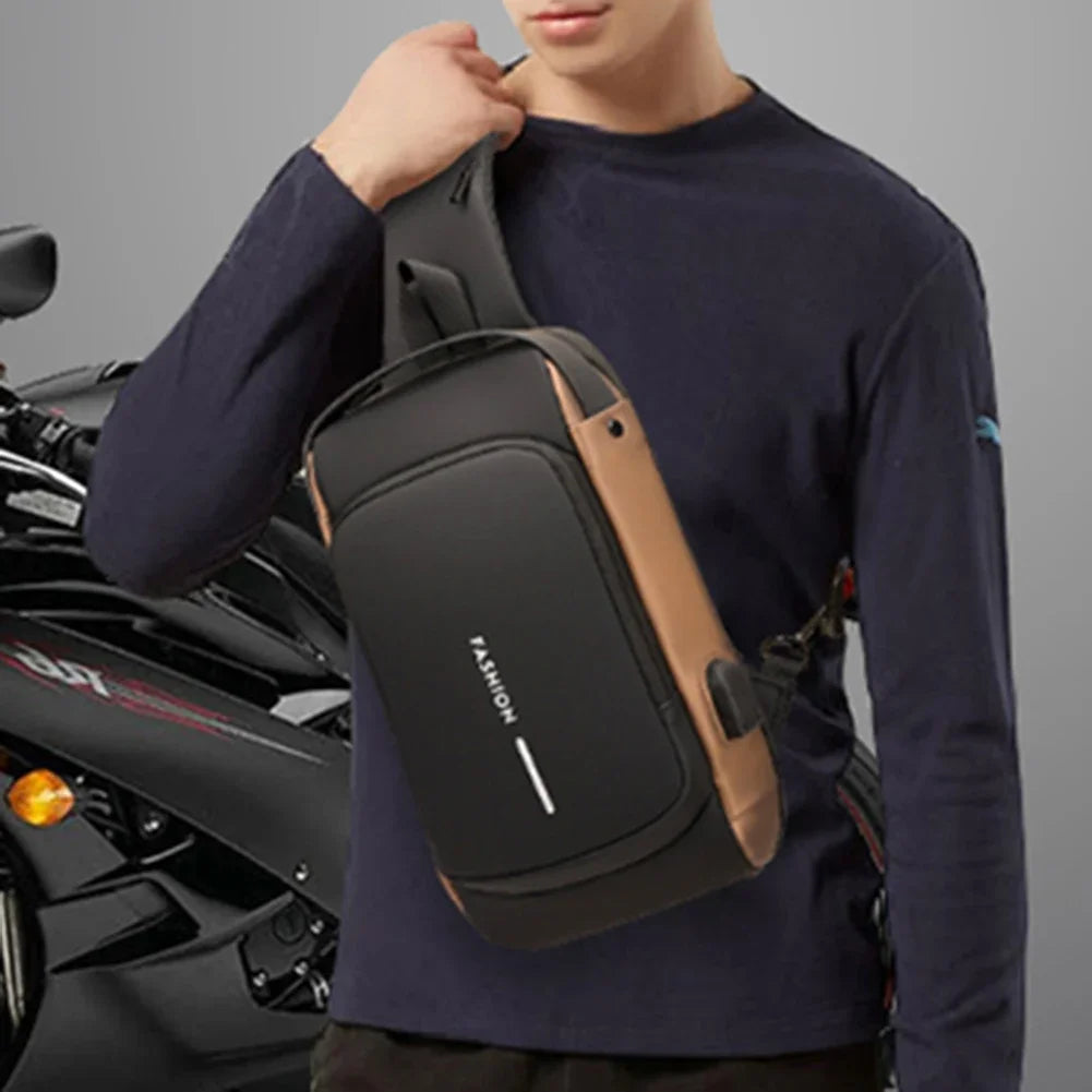 Anti-Theft USB Crossbody Sling | Urban Travel Chest Bag