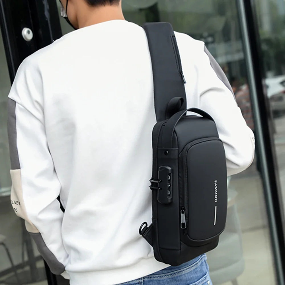 Anti-Theft USB Crossbody Sling | Urban Travel Chest Bag