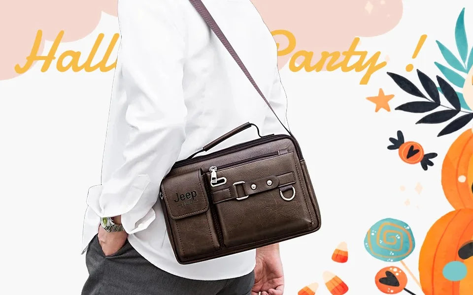 Genuine Leather Crossbody Travel / Work Bag