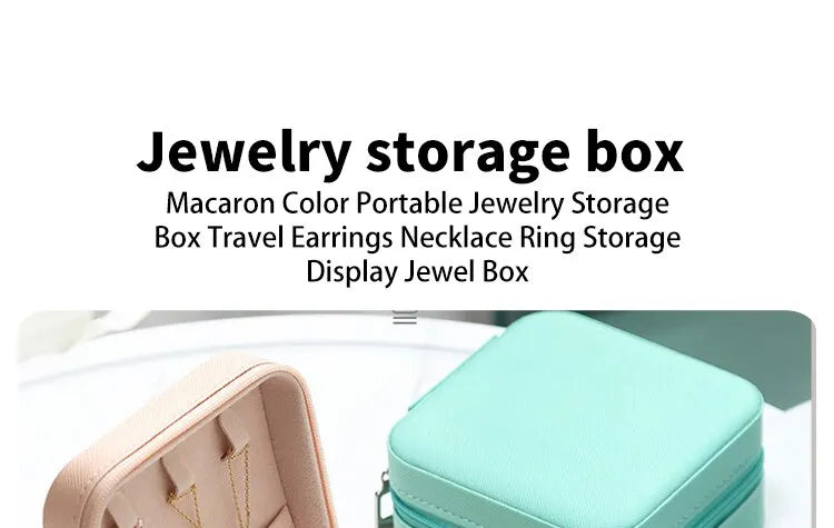 Mini Jewellery Storage Box | Portable PU Leather Travel Organiser Case