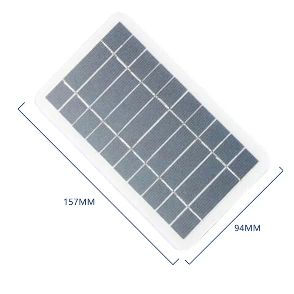 Mini Portable Solar Panel Charger | 2W 5V Outdoor USB Charging Plate