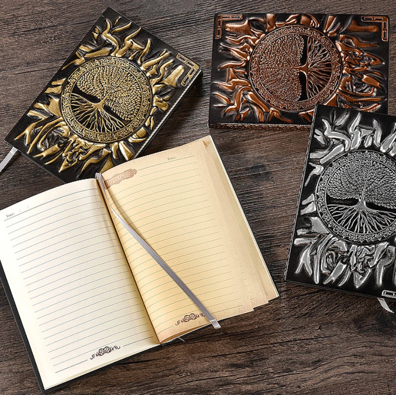 Tree of Life Leather Journal | Embossed Travel Notebook