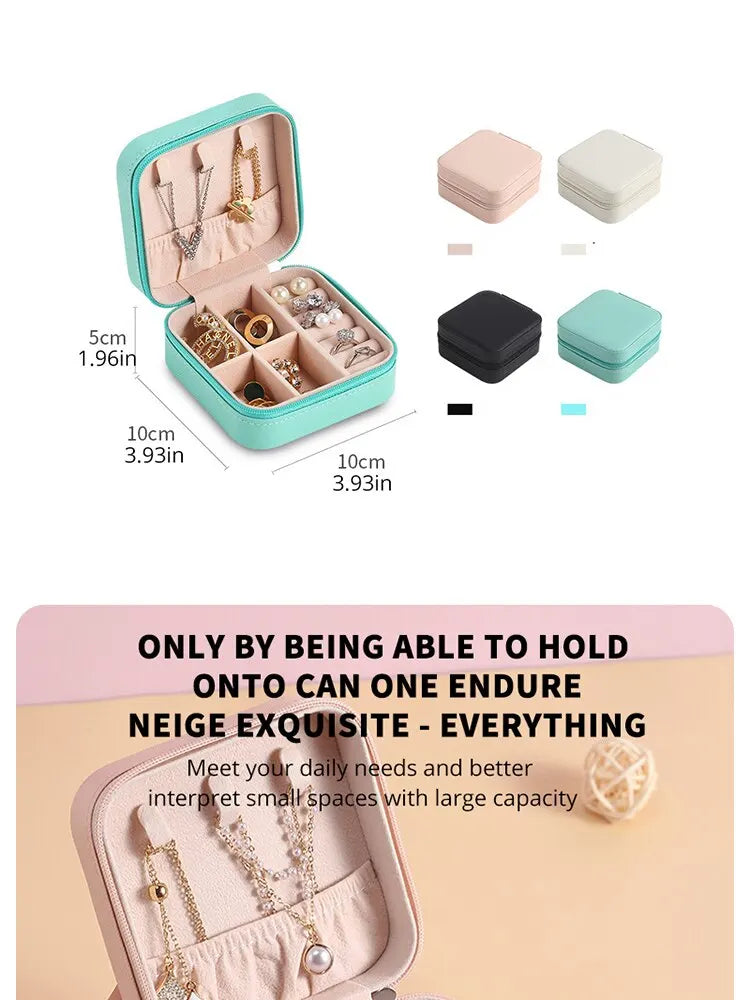 Mini Jewellery Storage Box | Portable PU Leather Travel Organiser Case