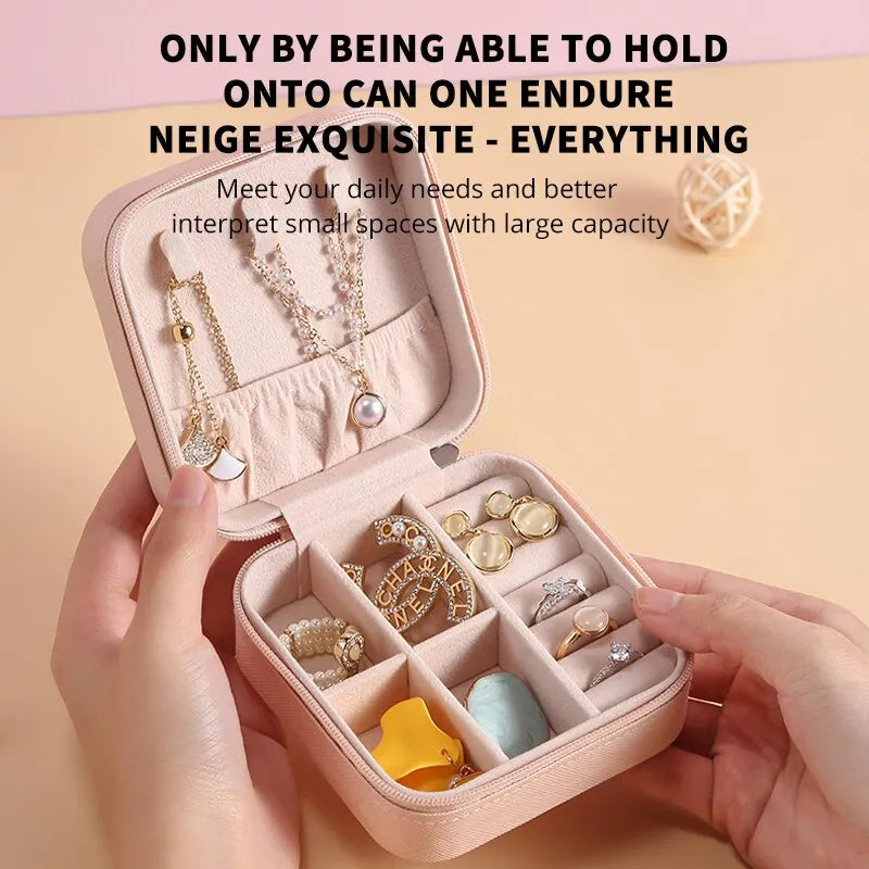 Mini Jewellery Storage Box | Portable PU Leather Travel Organiser Case