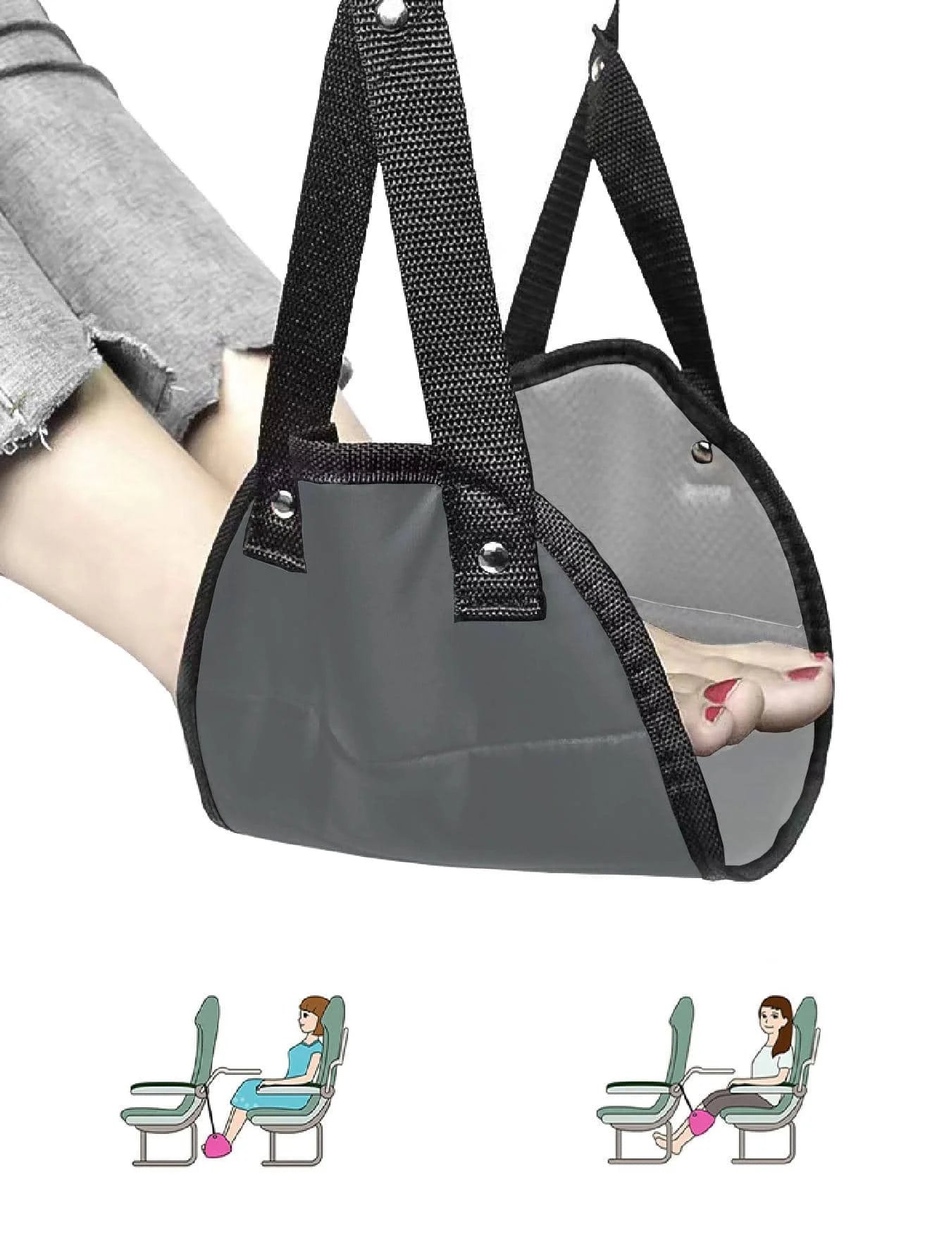 Airplane Travel Footrest | Portable In-Flight Comfort Sling