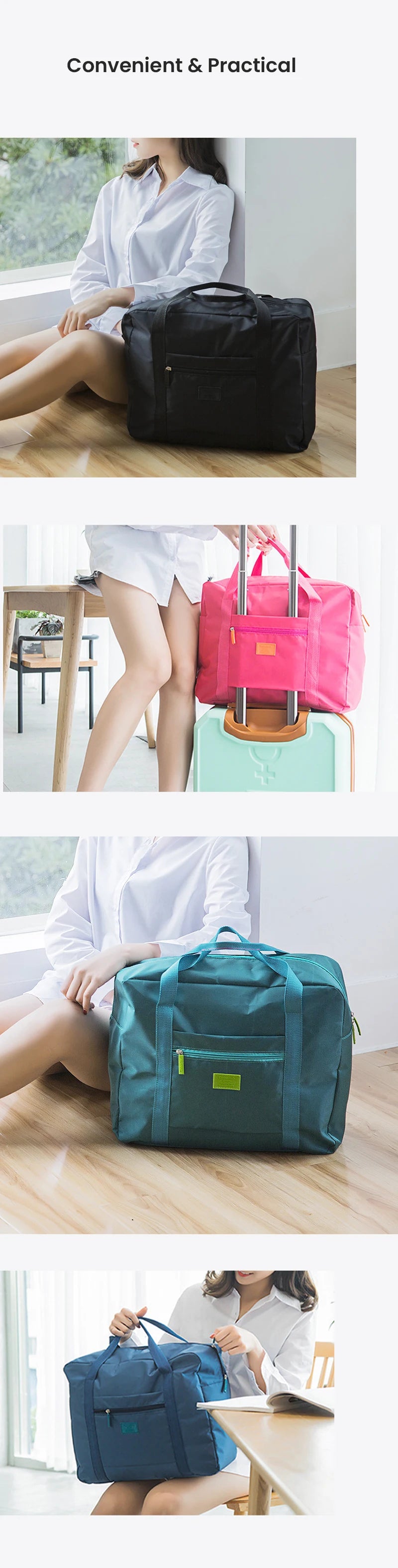 Foldable Travel Duffel Bag | Lightweight Carry-On & Weekender Tote