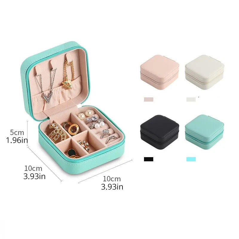 Mini Jewellery Storage Box | Portable PU Leather Travel Organiser Case