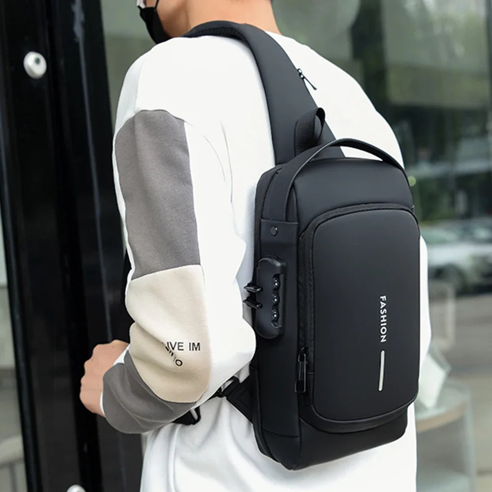 Anti-Theft USB Crossbody Sling | Urban Travel Chest Bag