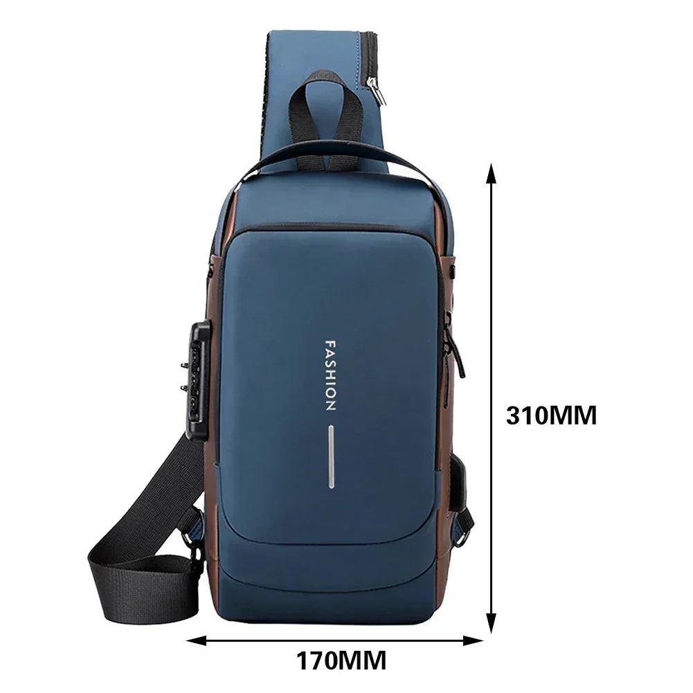 Anti-Theft USB Crossbody Sling | Urban Travel Chest Bag