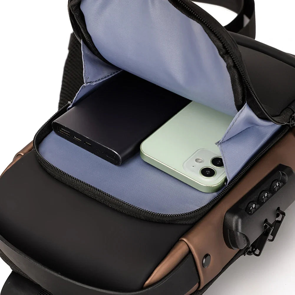 Anti-Theft USB Crossbody Sling | Urban Travel Chest Bag