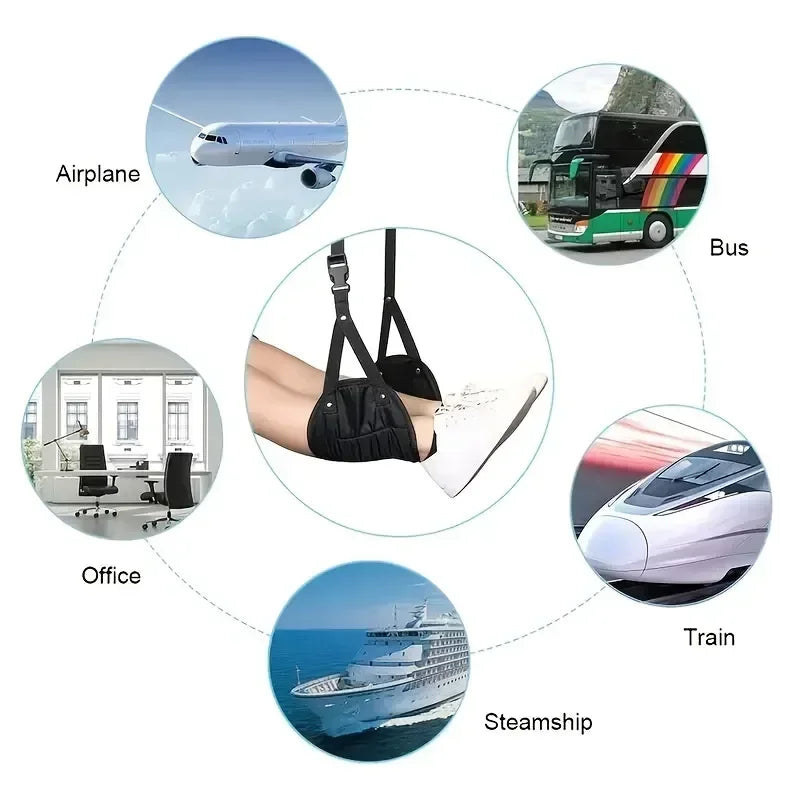 Airplane Travel Footrest | Portable In-Flight Comfort Sling