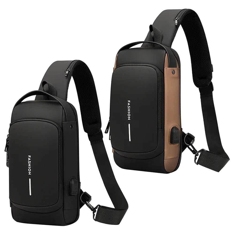 Anti-Theft USB Crossbody Sling | Urban Travel Chest Bag