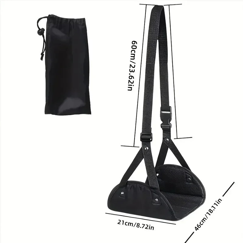 Airplane Travel Footrest | Portable In-Flight Comfort Sling