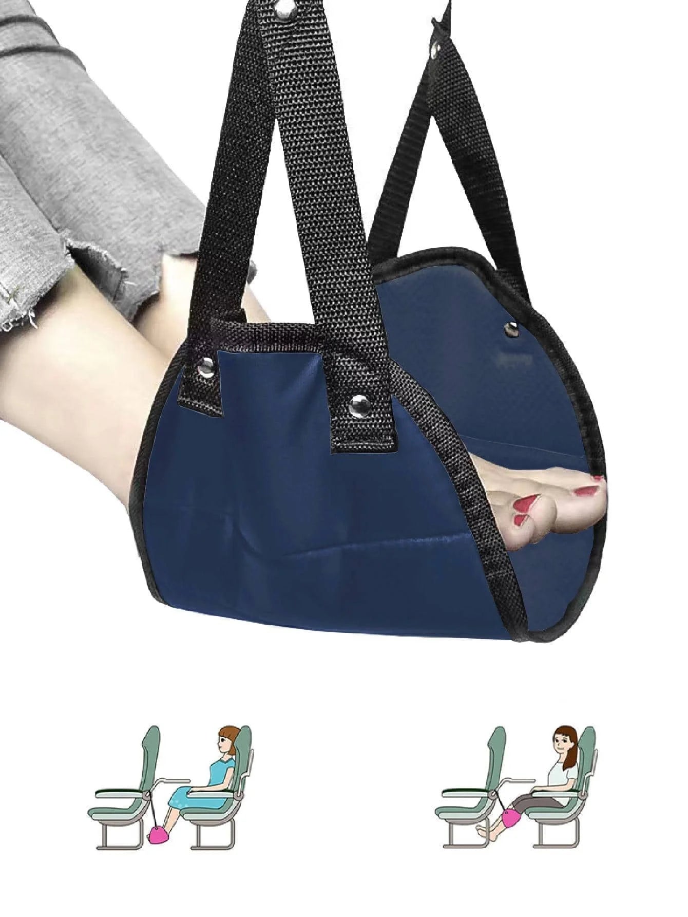 Airplane Travel Footrest | Portable In-Flight Comfort Sling