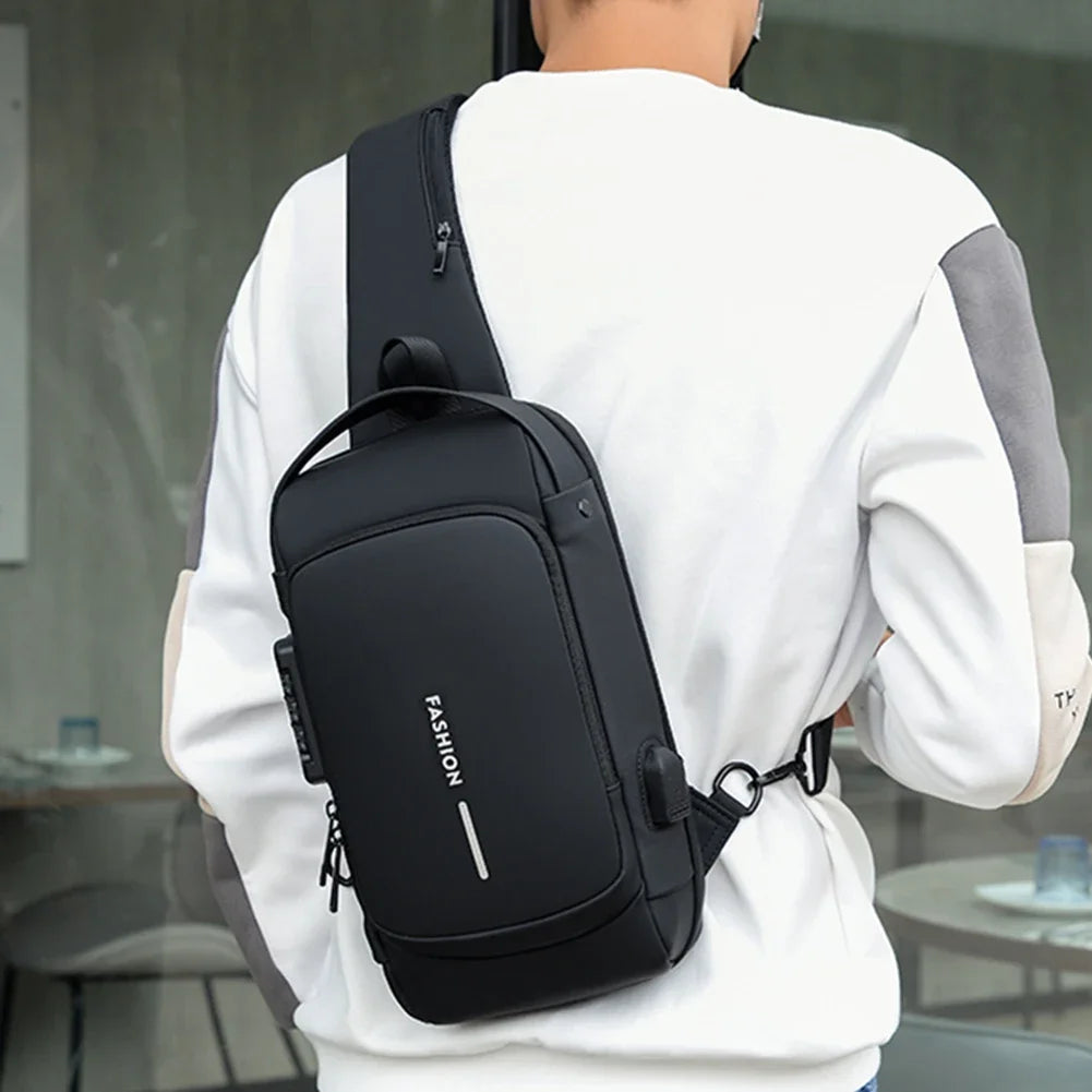 Anti-Theft USB Crossbody Sling | Urban Travel Chest Bag