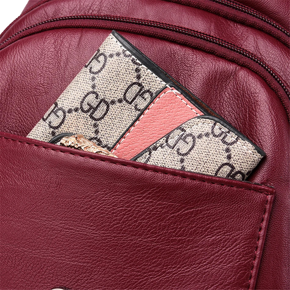 Convertible Leather Backpack | Crossbody & Shoulder Bag in One