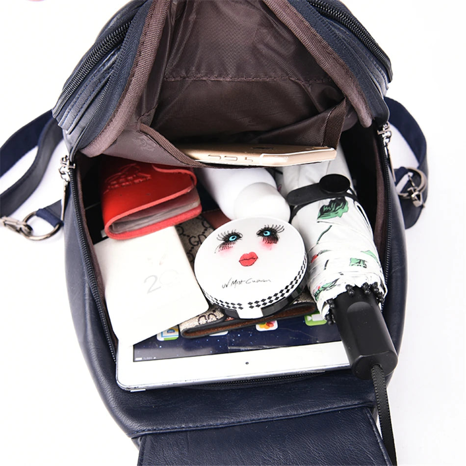 Convertible Leather Backpack | Crossbody & Shoulder Bag in One