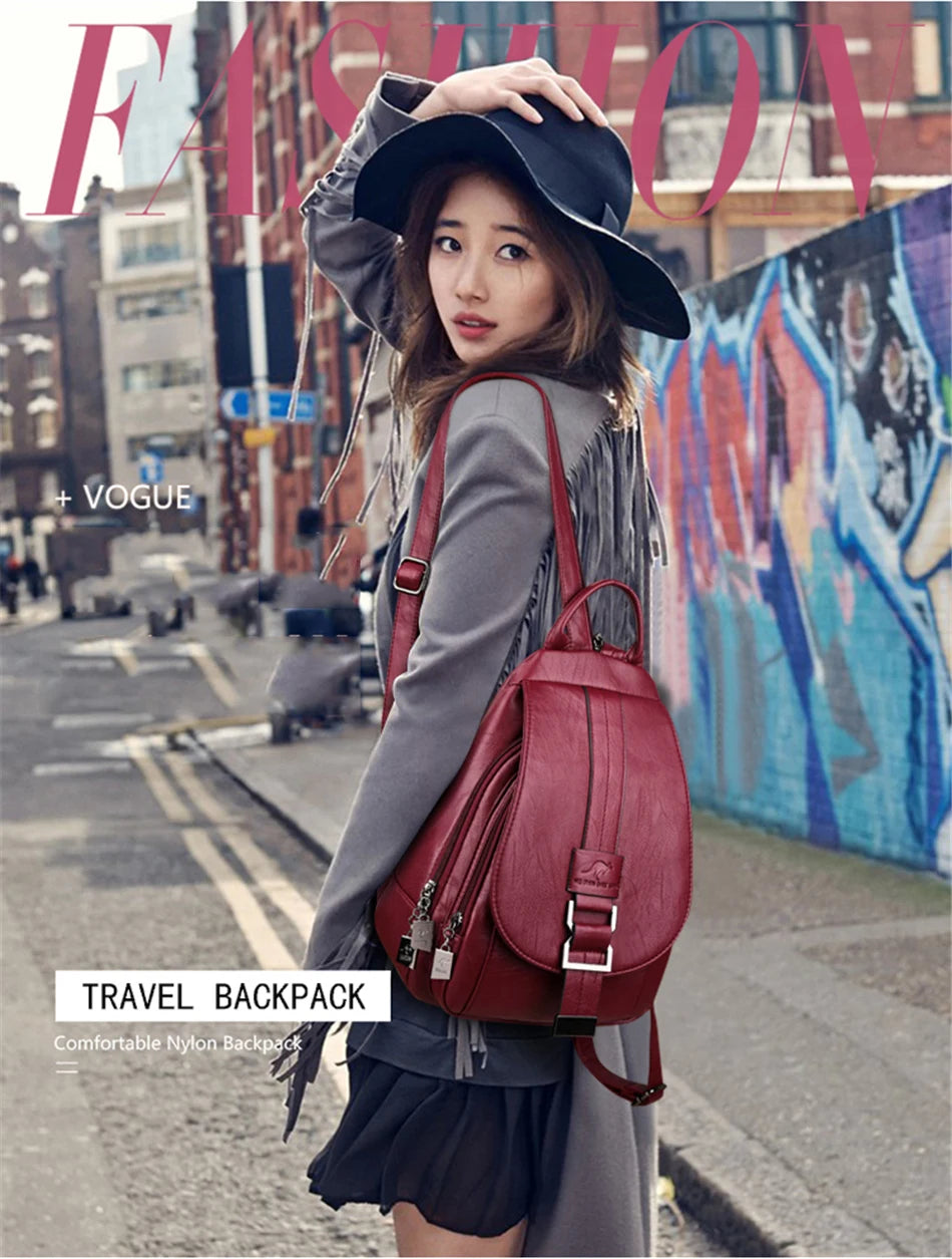 Convertible Leather Backpack | Crossbody & Shoulder Bag in One