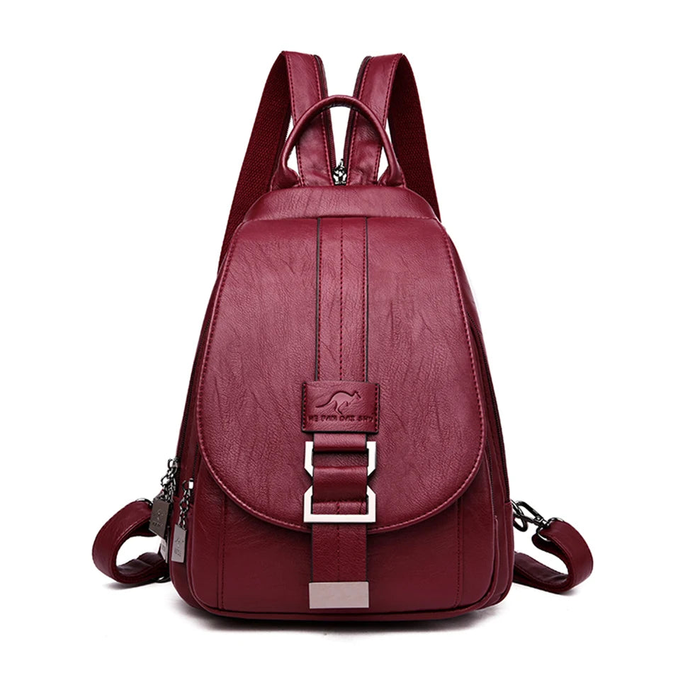 Convertible Leather Backpack | Crossbody & Shoulder Bag in One