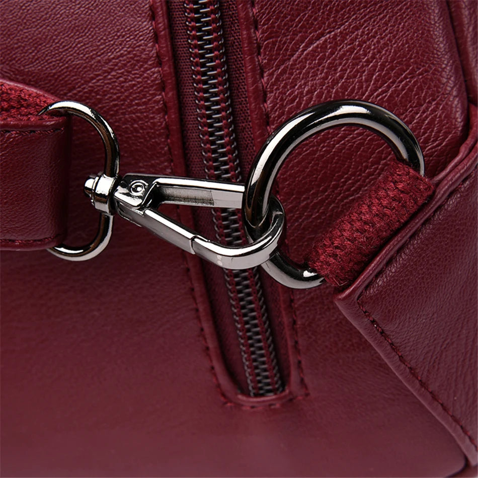 Convertible Leather Backpack | Crossbody & Shoulder Bag in One