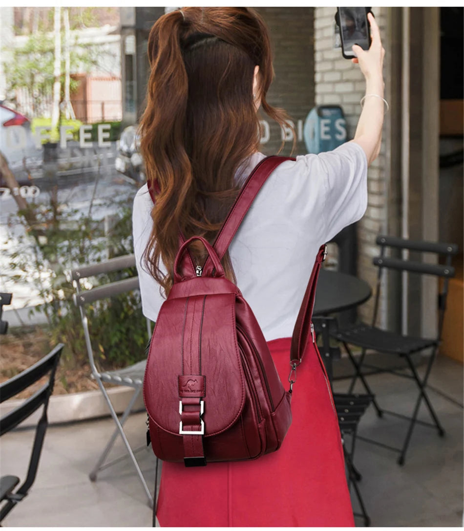 Convertible Leather Backpack | Crossbody & Shoulder Bag in One
