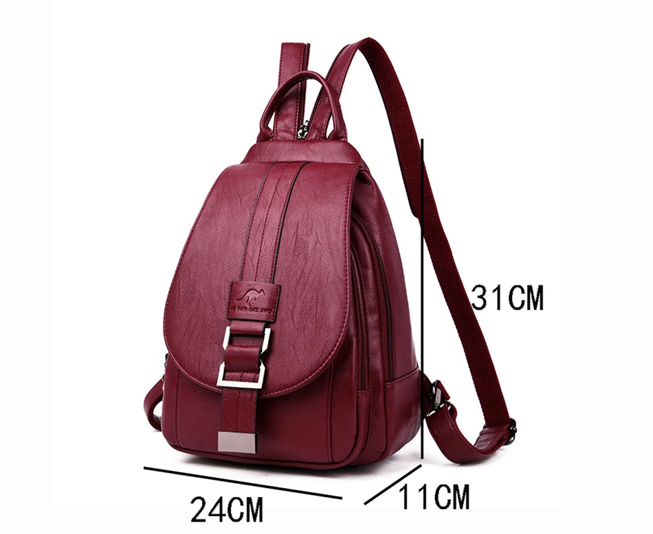 Convertible Leather Backpack | Crossbody & Shoulder Bag in One