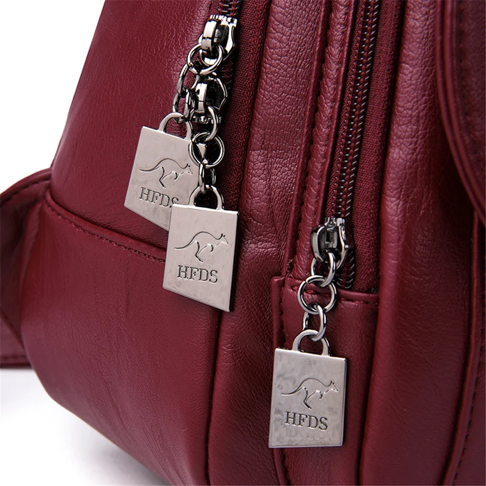 Convertible Leather Backpack | Crossbody & Shoulder Bag in One