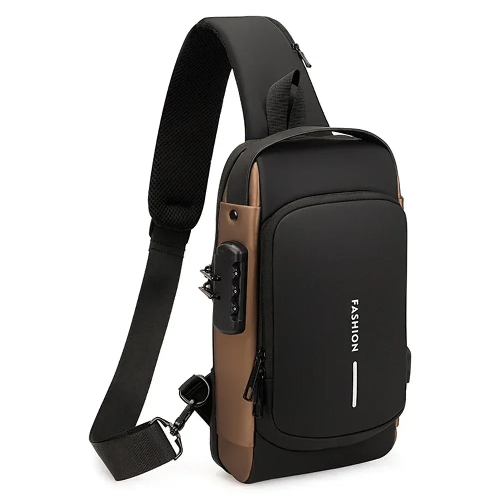 Anti-Theft USB Crossbody Sling | Urban Travel Chest Bag