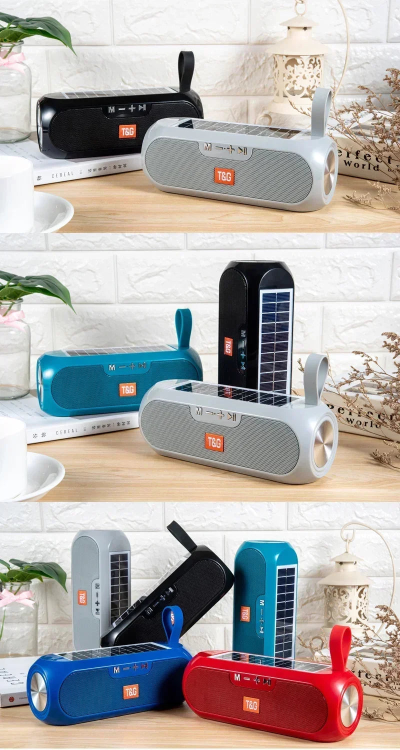 Solar Bluetooth Speaker | Wireless Outdoor Speaker with FM Radio, Mic & Waterproof Design
