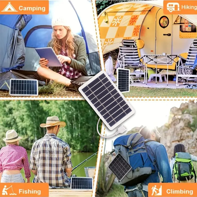 Mini Portable Solar Panel Charger | 2W 5V Outdoor USB Charging Plate
