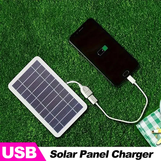 Mini Portable Solar Panel Charger | 2W 5V Outdoor USB Charging Plate