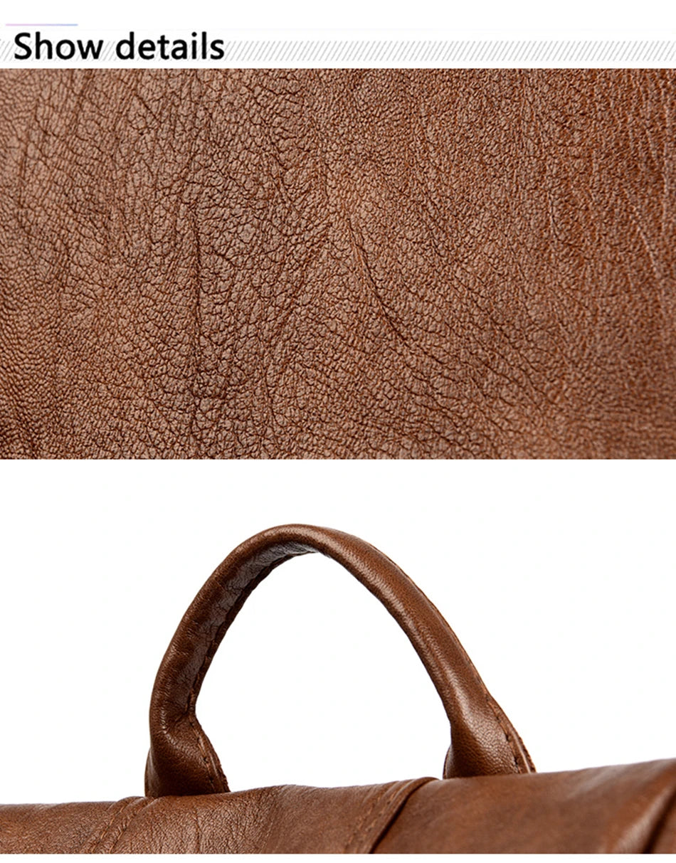 Luxury Anti-Theft Leather Backpack | Waterproof & Secure Travel Bag
