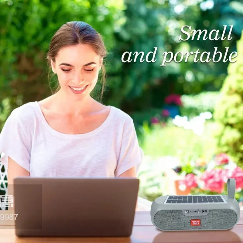 Solar Bluetooth Speaker | Wireless Outdoor Speaker with FM Radio, Mic & Waterproof Design