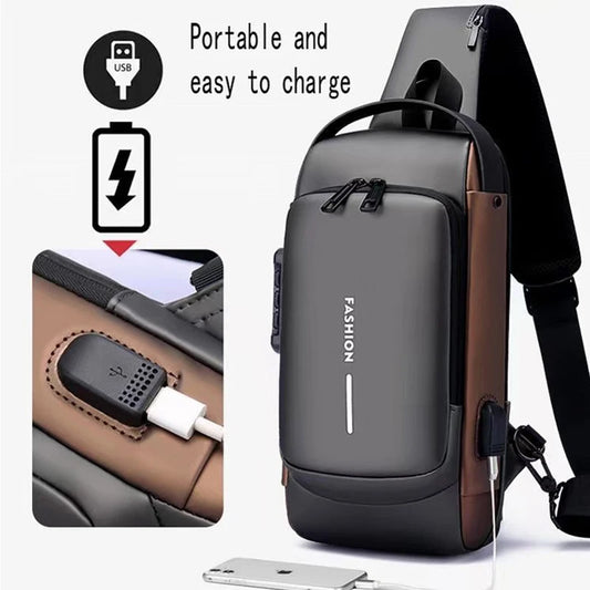 Anti-Theft USB Crossbody Sling | Urban Travel Chest Bag