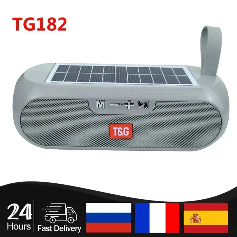 Solar Bluetooth Speaker | Wireless Outdoor Speaker with FM Radio, Mic & Waterproof Design