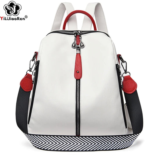 Soft Leather Retro Vintage Backpack | Minimalist Travel & Daily Bag