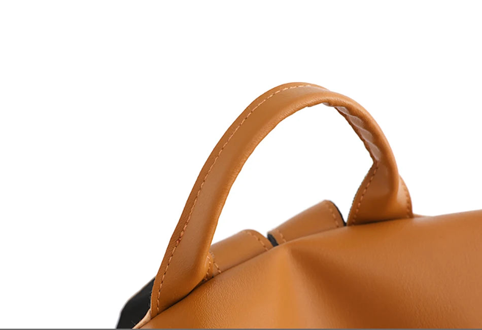 Colourblock Nylon Travel Backpack | Lightweight & Anti-Theft