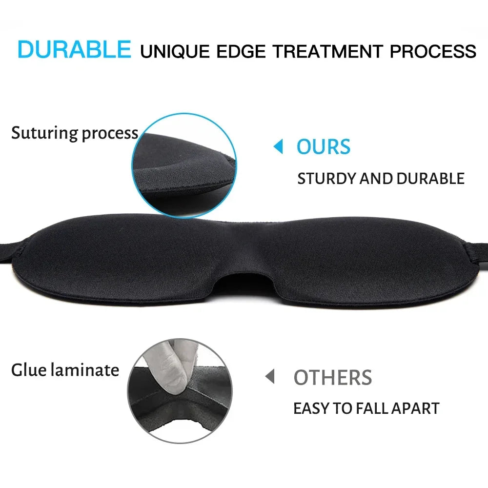 Ergonomic Sleep Mask | Light-Blocking Eye Cover for Travel & Lash Extension Safe